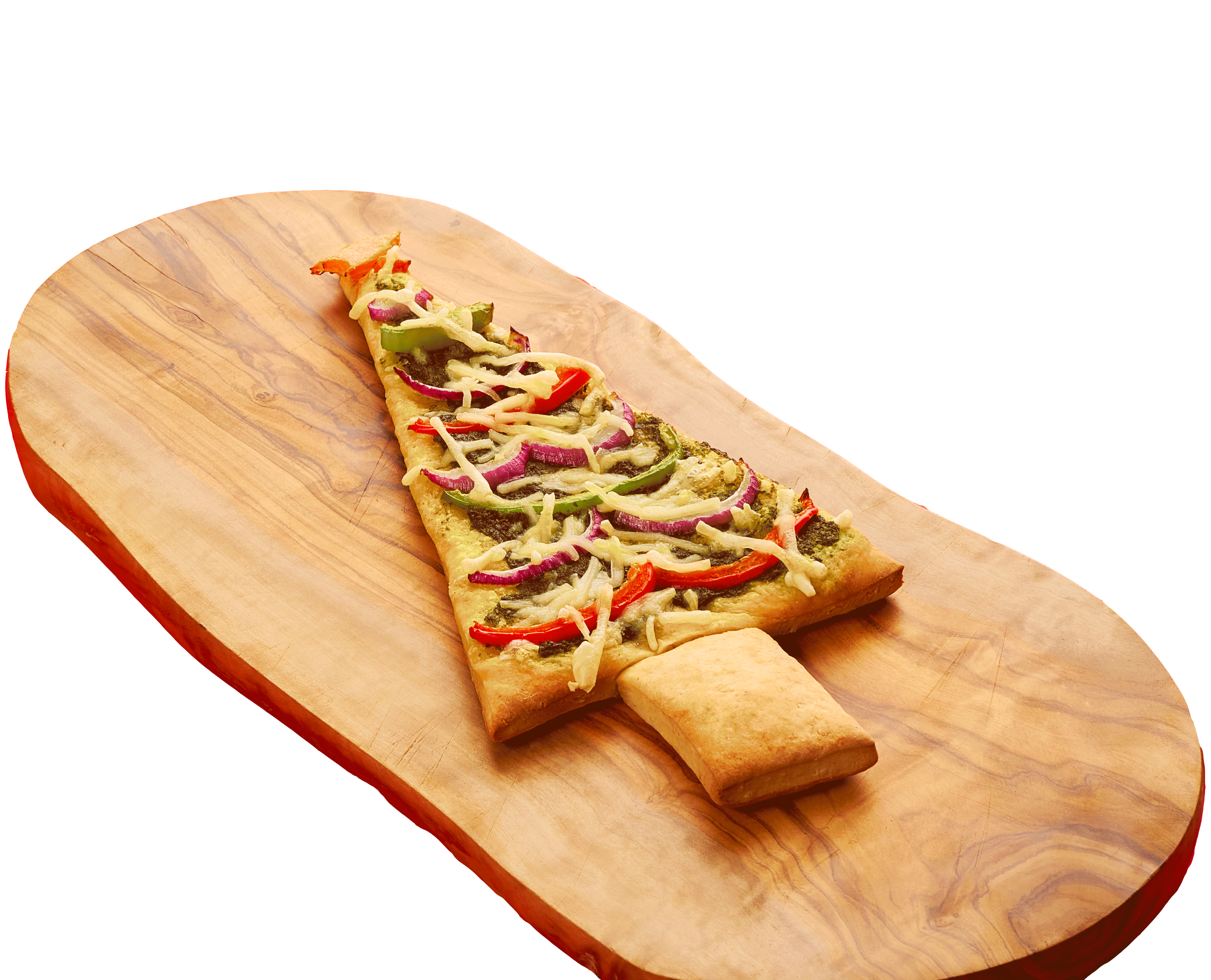 Christmas tree pizza base and topping